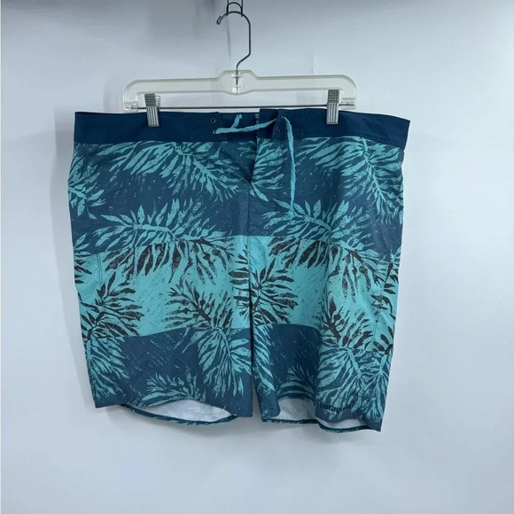 Patagonia Board Shorts Floral Swim Trunks Mens 38 Blue Hydro Series Outdoors - Picture 1 of 10